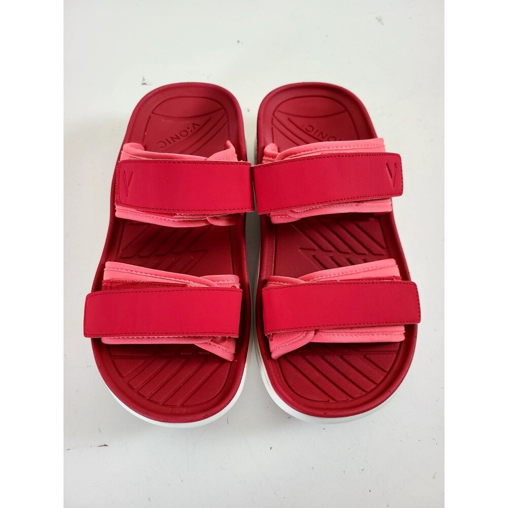 Vionic Renewal Red Recovery Slide Sandals Shoes Size 9 Orthotic - Picture 3 of 8